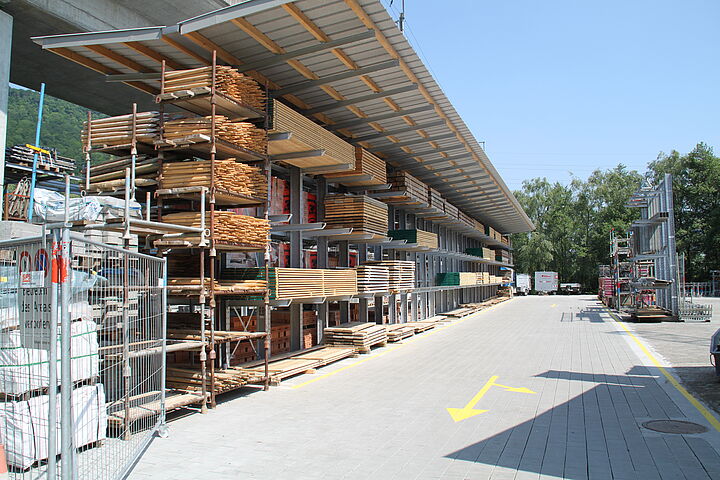 cantilever racking galvanized with roof