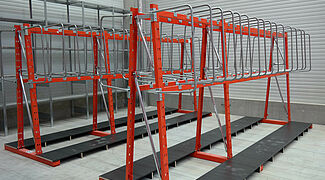 vertical storage system for building material