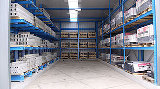 rack-clad warehouse, building industry