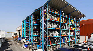 pallet racking for the storage of End-Of-Life-Vehicles (ELV storage)