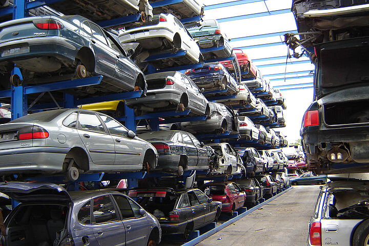cantilever racking for vehicle storage
