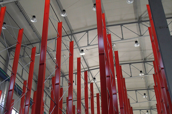 cantilever racking, storage of aluminium