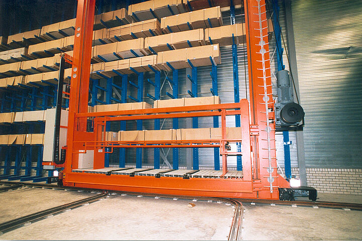 automatic warehouse, stacker crane