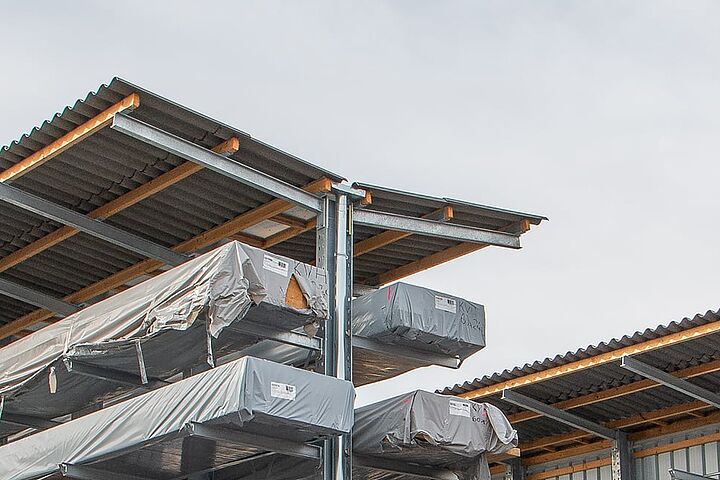 cantilever racking with roof
