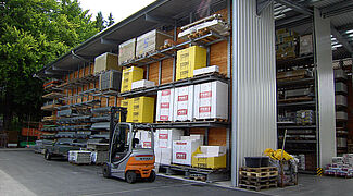 rack-clad warehouse, building industry