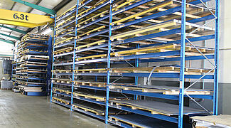 pallet racking systems for steel processing industry