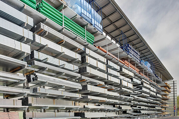 cantilever racking with roof galvanized